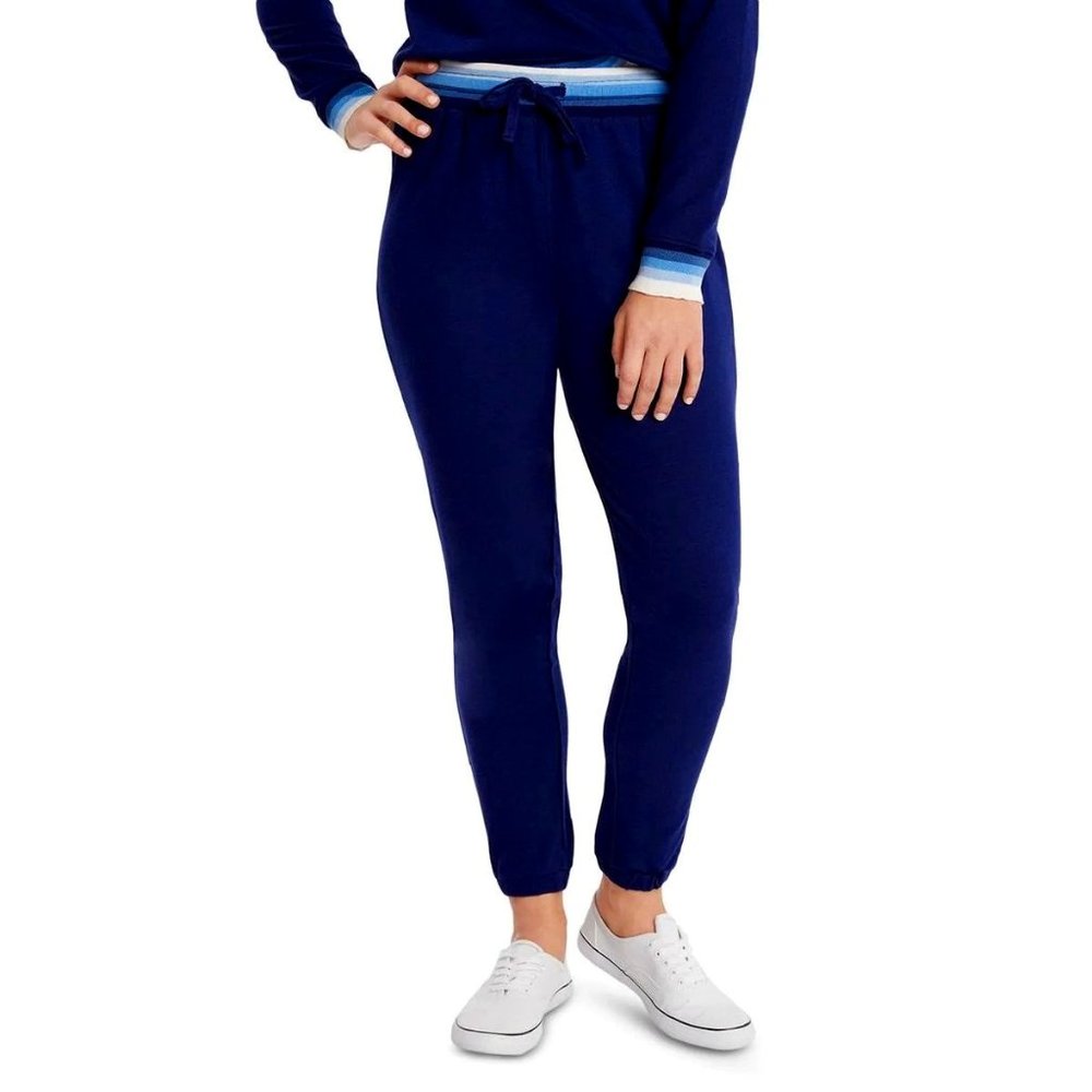 Splendid Women's Sundown Playa Velour Pants True Navy- LG